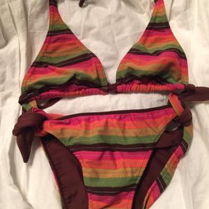 Multi Colored Bikini Misses Size M